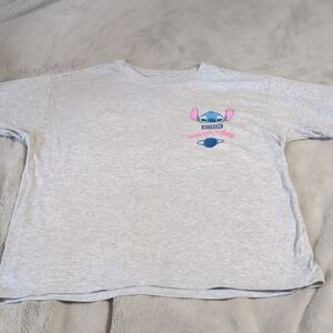 Disney Light Gray Kids Tee with Stitch Design